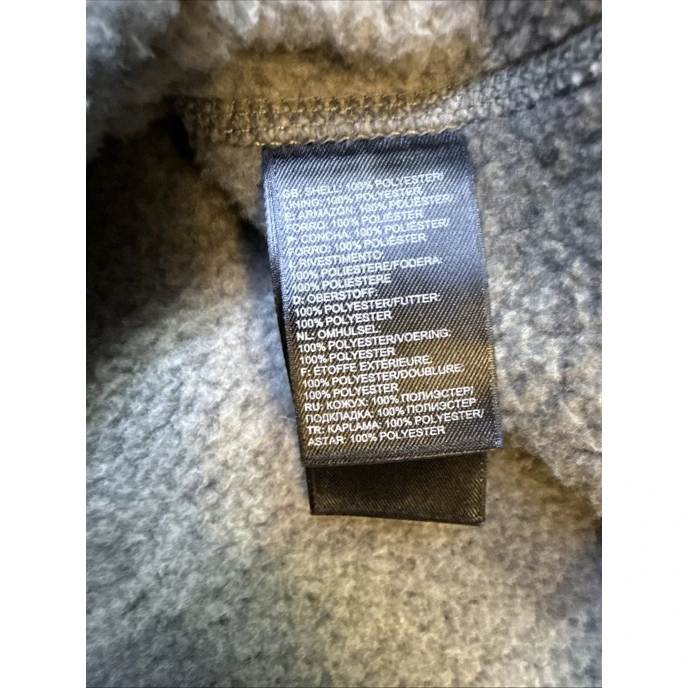 The North Face Men's Pullover Gray Plaid 1/4 Zip Fleece Sweater Size Medium READ